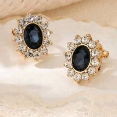 Cute sexy blue clip on earrings