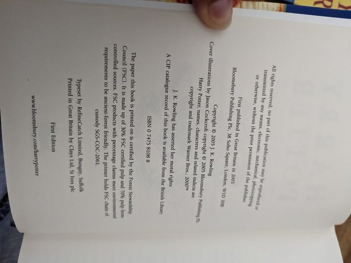 Harry Potter book collection (all 7 books)