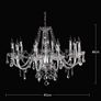 Elegant Crystal Chandelier Light 10 Arms  Crystal Ceiling Pendant Lamp Image 10