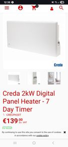 Creda panel heater