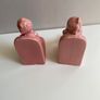 Vintage pink glazed  bookends Image 4
