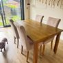 Solid Oak Table & 4 Chairs Image 3