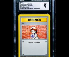 Bill 91/102 Shadowless CGC 9 Mint Common WOTC Base Set 1999 Pokemon Card Vintage Graded