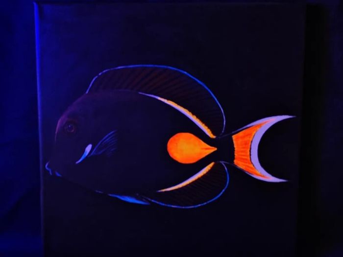 UV Blacklight Coral Reef Wall Art Painting