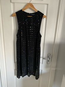 French Connection ladies black sequins dress
