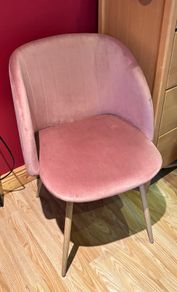 Pink Velvet Accent / Dining Chair