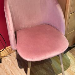 Pink Velvet Accent / Dining Chair