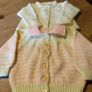 Baby Handkitted cardigans, one pink and yellow. And one plain yellow. New never worn. Image 2