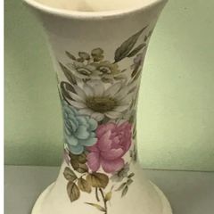 Vintage Purbeck Pottery Poole Dorset Floral Vase - 22 cm tall
