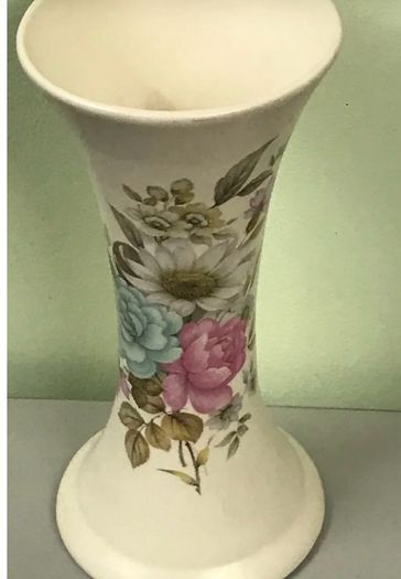 Vintage Purbeck Pottery Poole Dorset Floral Vase - 22 cm tall