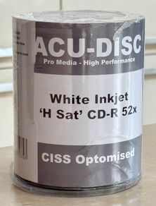 White Inkjet 'H Sat' CD-R 52x disk (x100)