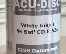 White Inkjet 'H Sat' CD-R 52x disk (x100)