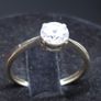 9ct White Gold Solitaire Ring 51.5 | Hallmarked 375 Image 2