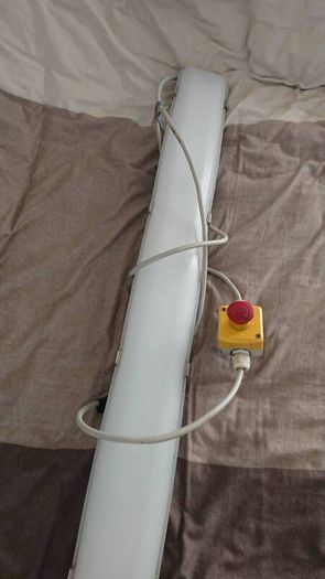 Tornado element protection LED Lamp with fitting clamps, cable and switch. Shed house clearance sale unwanted stuff gift car boot sale Spring sale now on garage workshop garden lamp Cordless Power Tools 12V 20V 40V