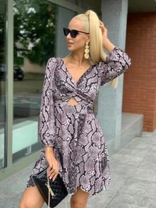 Snakeskin print dress