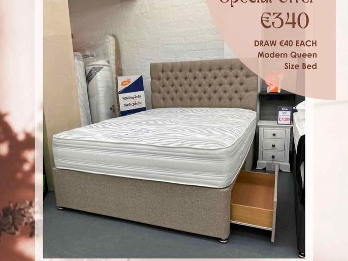 Double bed With Headboard and mattress With Delivered