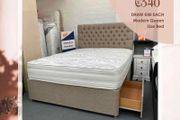 Double bed With Headboard and mattress With Delivered