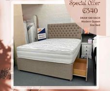 Double bed With Headboard and mattress With Delivered