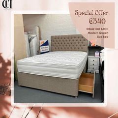 Double bed With Headboard and mattress With Delivered