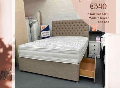 Double bed With Headboard and mattress With Delivered