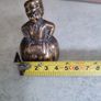 Vintage Lady brass bell Small woman brass bell Solid brass figurine Desk bell Image 4