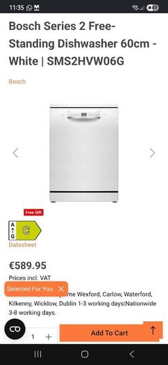 Bosch Series2 60cm Freestanding  Dishwasher