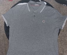 Moncler Contrast Rib Classic Collar Polo Small