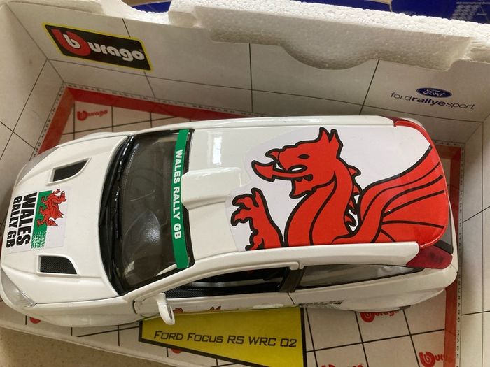 Ford Focus RS WRC 02 Wales 1/18 Burago extremely rare