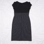 Joseph Ribkoff Black Grey Pinstripe Corporate Bodycon Midi Sheath Dress 10UK/38EU Image 6