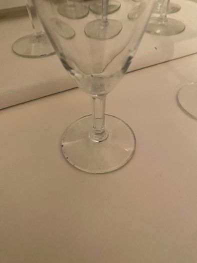 Very Rare Set of 8 Babycham Flutes