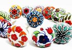 12 x Mix Vintage Look Flower Ceramic Knobs Door Handle Cabinet Drawer Cupboard Pull (FREE POSTAGE)