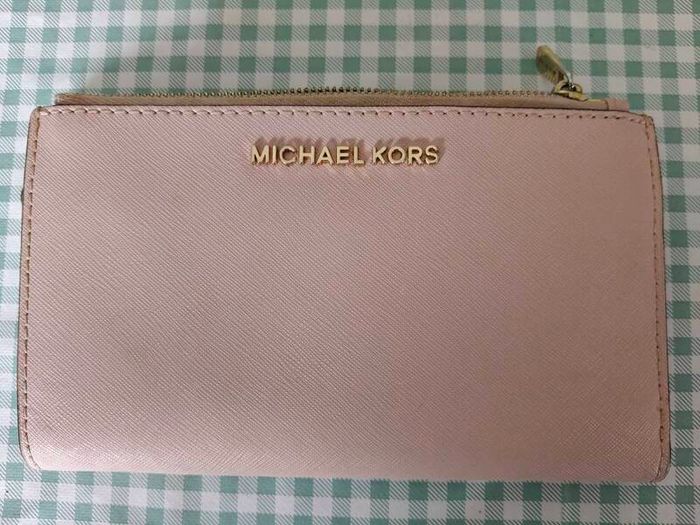 Michael Kors MK Jet Set Travel Double Zip Phone Wristlet Wallet - Powder Blush