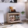 BRAND NEW Shoe Rack 3 Tiers Furniture Bench and Bathroom Seat Stool for Footwear (Oak) Image 6