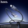Hoco X118 Generous Charging Cable with Display Lightning Black Image 2