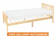 Single Wooden Bed Frame with Mattress