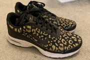 Nike Air Max Women's Sneakers - Black &amp; Gold Leopard / Animal Print