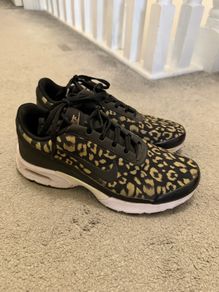 Nike Air Max Women's Sneakers - Black & Gold Leopard / Animal Print