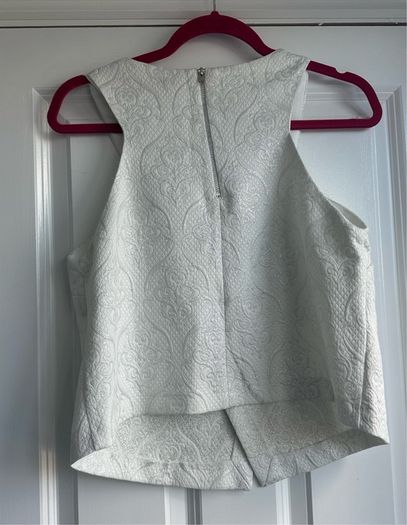 Bnwt River Island white and silver waistcoat type top