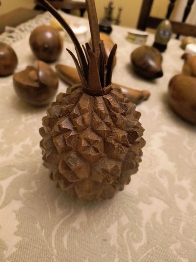 Carved Wooden Fruit.