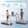 Folding Treadmill with 8% Incline, 3 In 1 Under Desk Walking Pad for Home and Office, 3 Adjustable Incline,1-12 KM/H, Portable Treadmill with LED Display, Remote Control Image 4