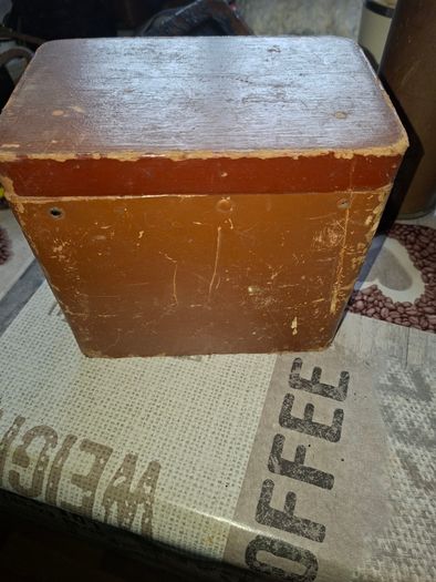 Antique Wooden Pharmacy or Apothecary Storage Box, likely from the early 20th century, Postage Available