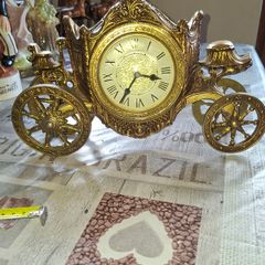 Edmar Creations 24k Gold Plated Electric Mantel Clock Converted to Battery Extremely Rare, Postage or Collection