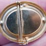 Vintage Shell Cameo Brooch Gold Tone Frame, Pin, Ivory, Salmon, Feminine, Collectible, Jewelry Image 5