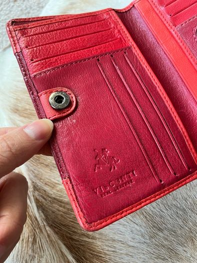 Visconti Womens Red Leather Wallet purse Genuine Leather