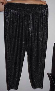 Next Black silver sparkly harem party pants size UK18 EU46 Perfect condition Postage included