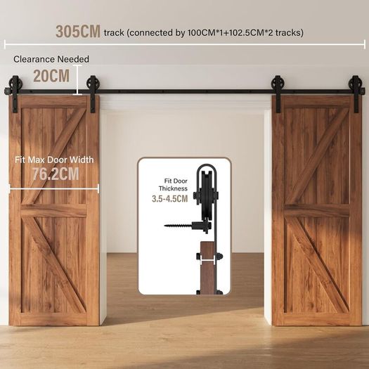 Sliding Door Kit 10FT/305cm Wardrobe Barn Kit