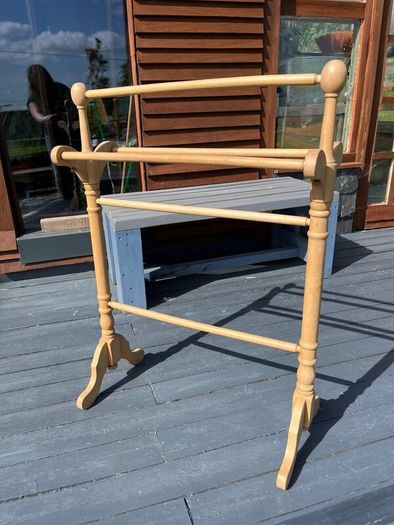 Vintage pine blanket/ towel stand