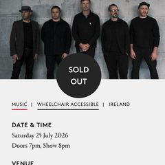 Bell X1 Tickets x 2 - Big Top 25th July