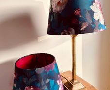 Pair of Stunning Floral Lampshades Dark Romantic Maximalist Country House Style BRAND NEW