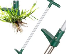 Weed Puller, Stand Up Weeder Hand Tool, Long Handle Garden Weeding Tool with 3 Claws, Hand Weed Hound Weed Puller for Dandelion, Standup Weed Root Pulling Tool and Picker, Grabber (1 Pack)